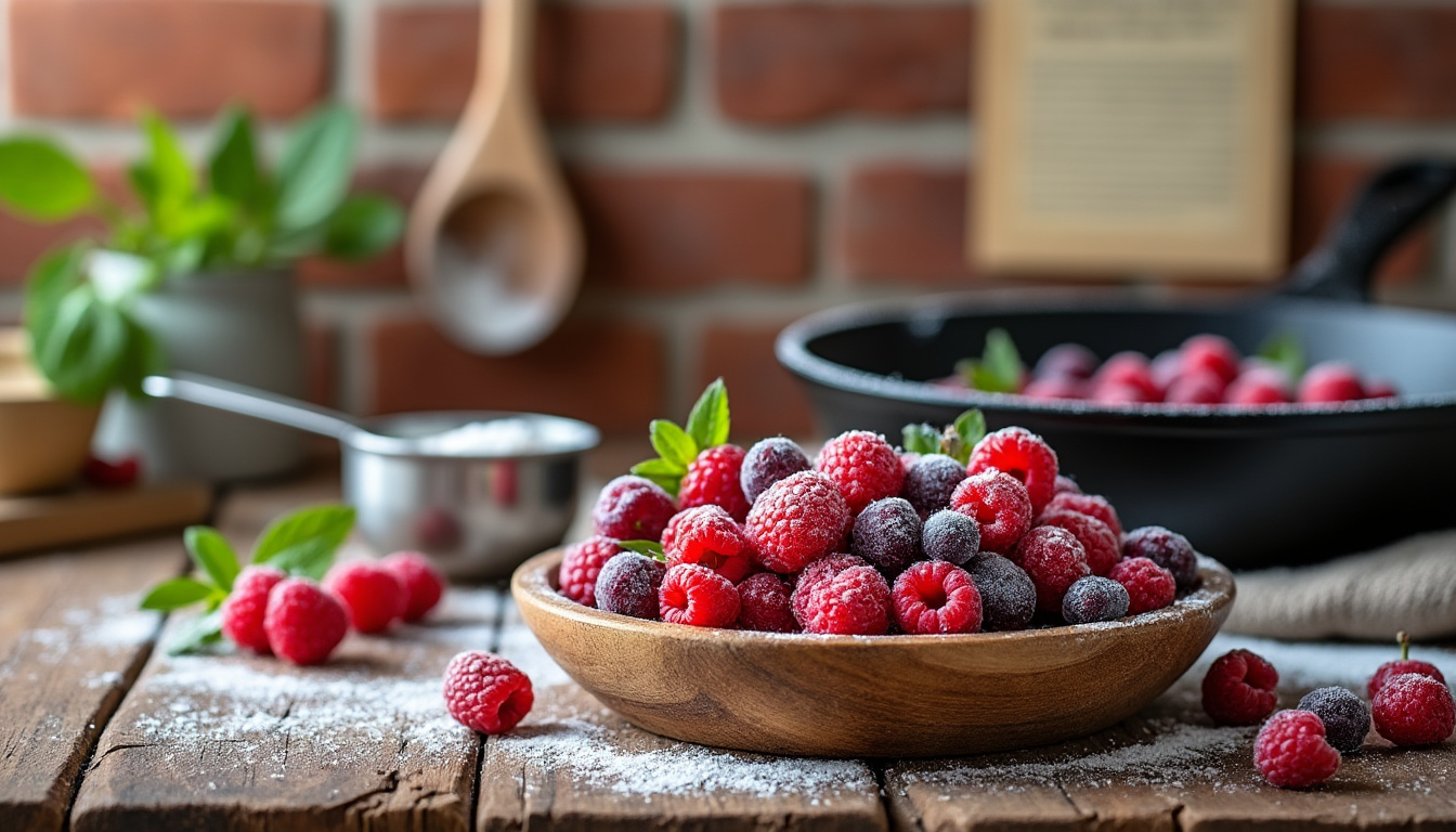 découvrez des recettes simples et gourmandes pour cuisiner vos fruits rouges surgelés et régaler toute la famille avec des desserts savoureux.